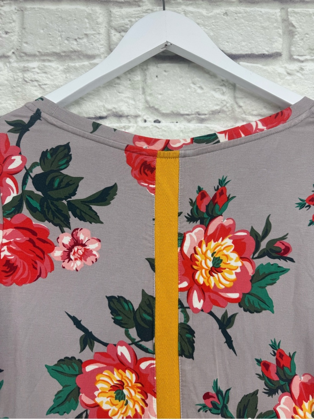 MATILDA JANE Say I’m a Dreamer Floral Swing Dress Tunic Size S Gray Red Boho - Picture 8 of 13